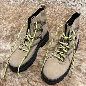 UGG Tan Lace-Up Women's Boots